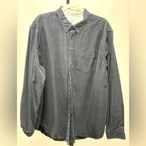 Men’s Old Navy XXL dark blue long sleeve button up shirt